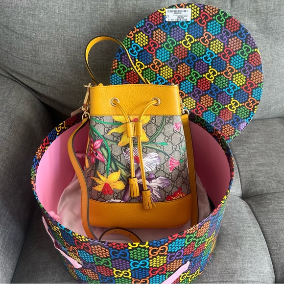 Gucci multicolor Ophidia with GG Supreme Floral crossbody bag - Picture 3 of 17